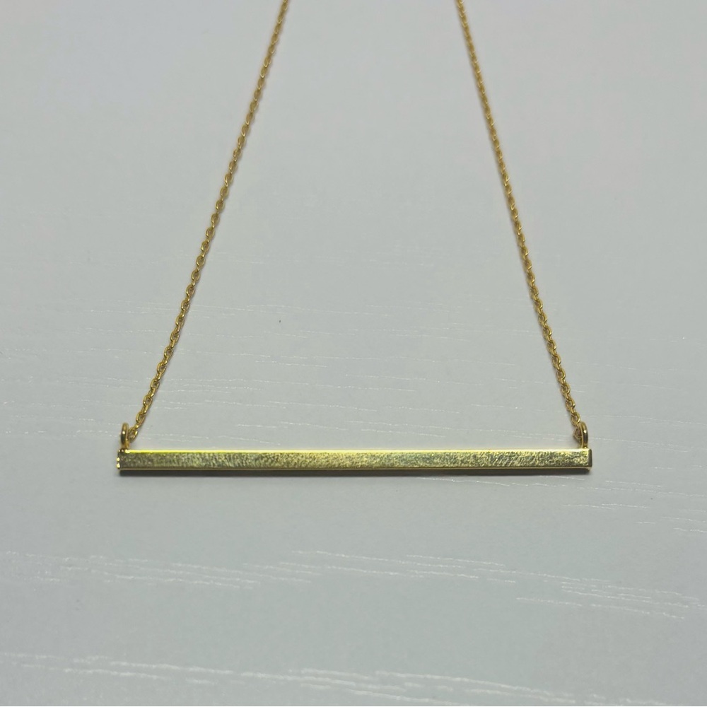16” Gold Filled Bar Necklace - Picture 3 of 3